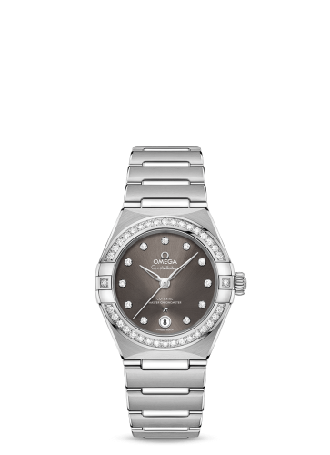 Omega Constellation Manhattan 29 Co-Axial Master Chronometer Stainless Steel / Grey Diamond / Diamond
